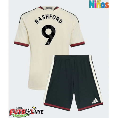 Camiseta Manchester United Marcus Rashford #9 Tercera Equipación para niños 2026-27 manga corta (+ pantalones cortos)